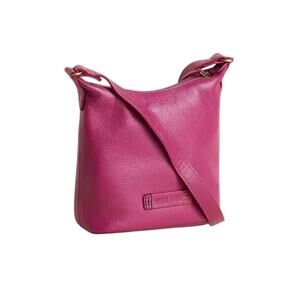White Stuff Crossbody Bag Womens Mini Dark Purple Mini Fern Pebbled Leather